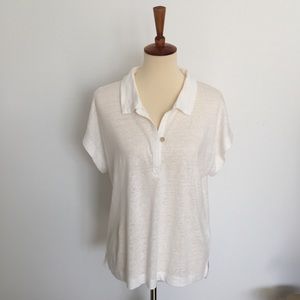 Poetry Fashion UK Collared Linen Jersey Top